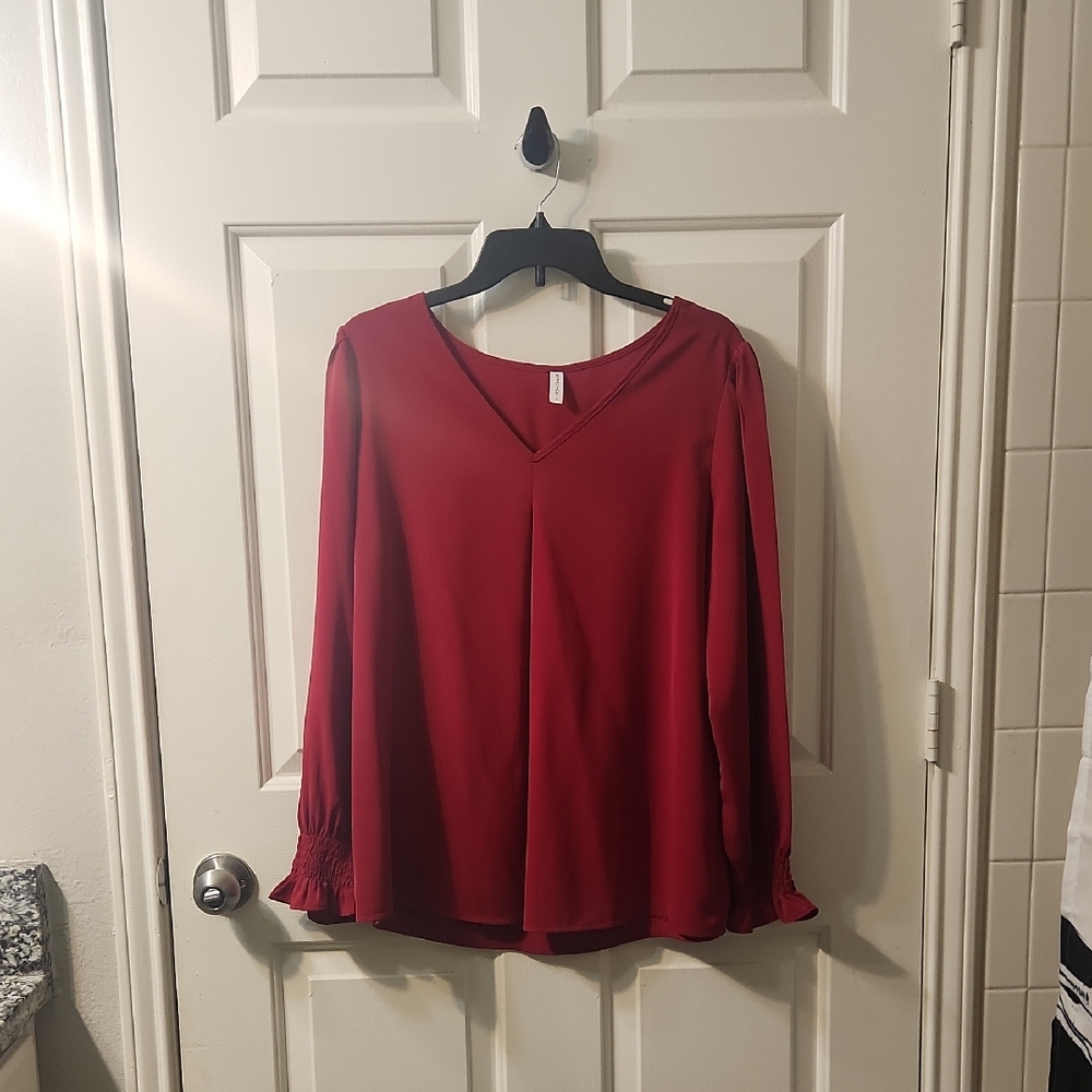 Elegant Red Women's Top